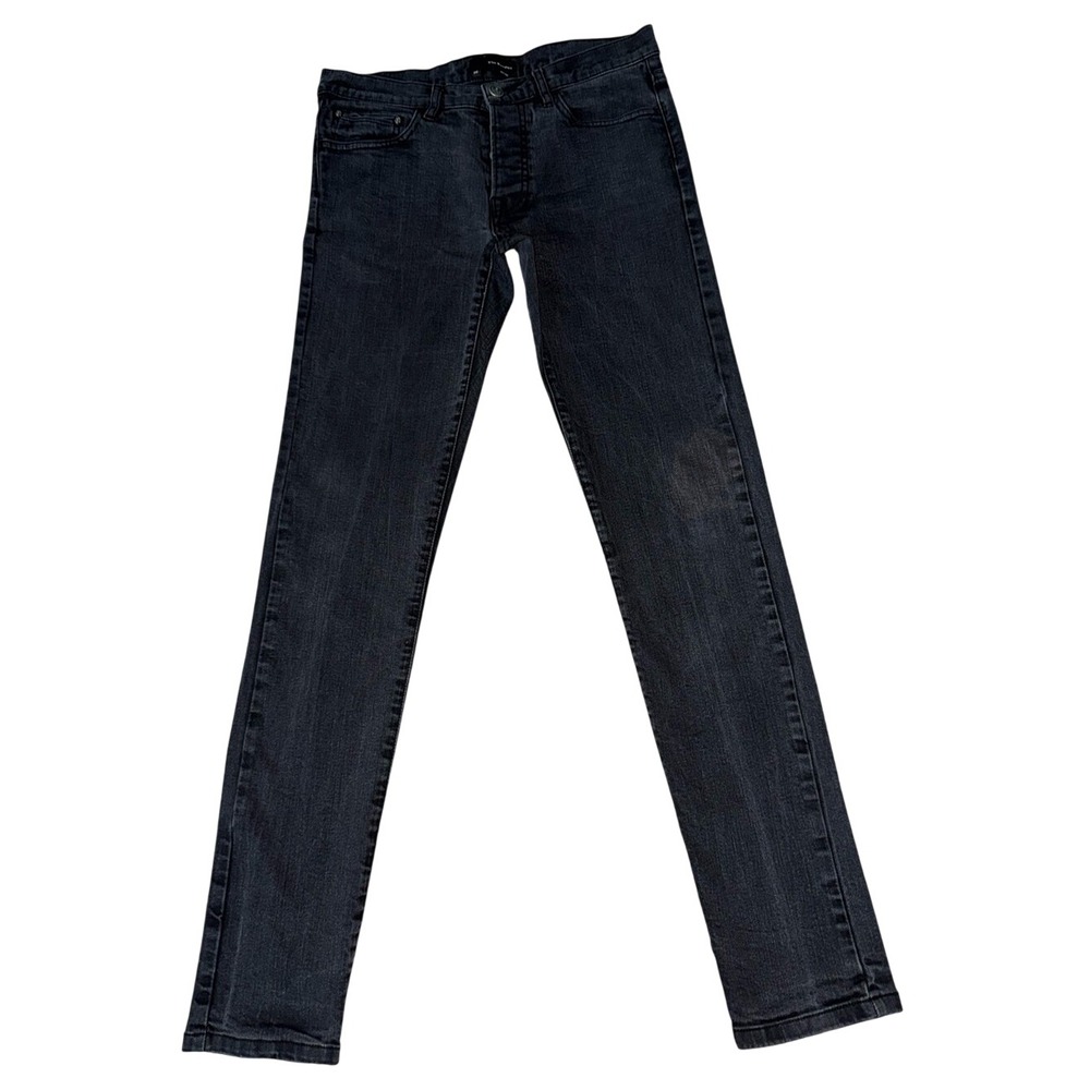 THE KOOPLES Men's Fitted Black Skull Button Slim Jeans | Size 30